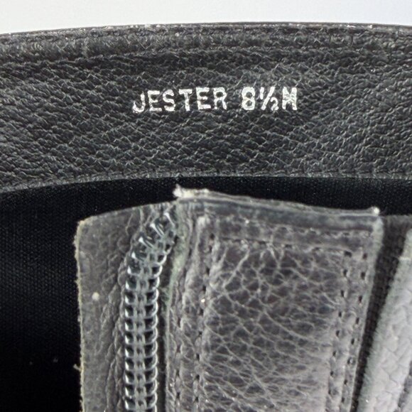 Ipanema Jester Black Leather Block Heel Ankle Boots 8.5M Minimalist Booties - Picture 10 of 12